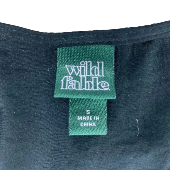 Wild Fable Satin Twist Front Top | Black | Size S - Picture 4 of 7